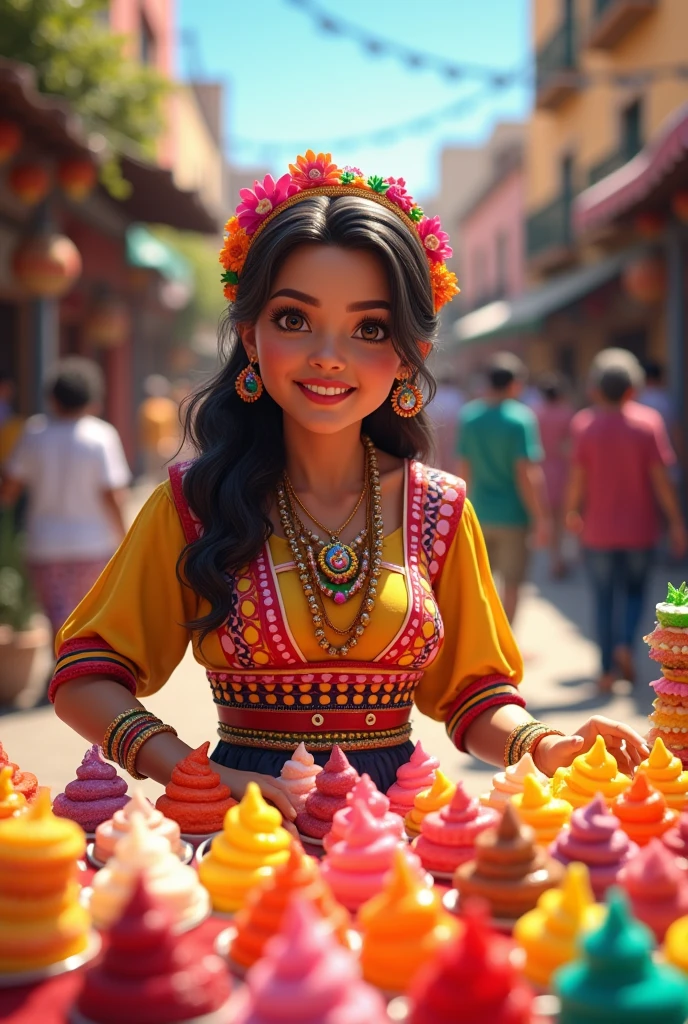 Xóchitl Gálvez selling gelatins