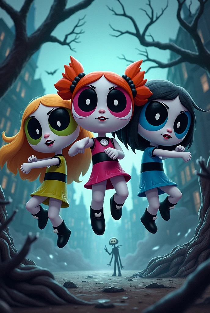 The Powerpuff Girls like The Nightmare Before Christmas style