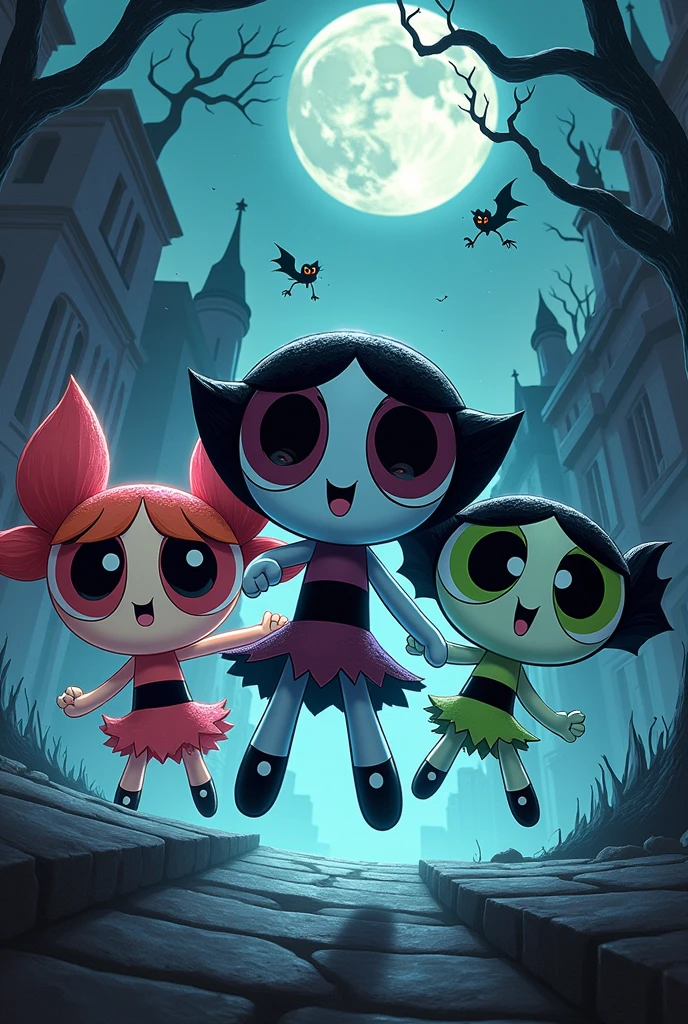 The Powerpuff Girls like The Nightmare Before Christmas style