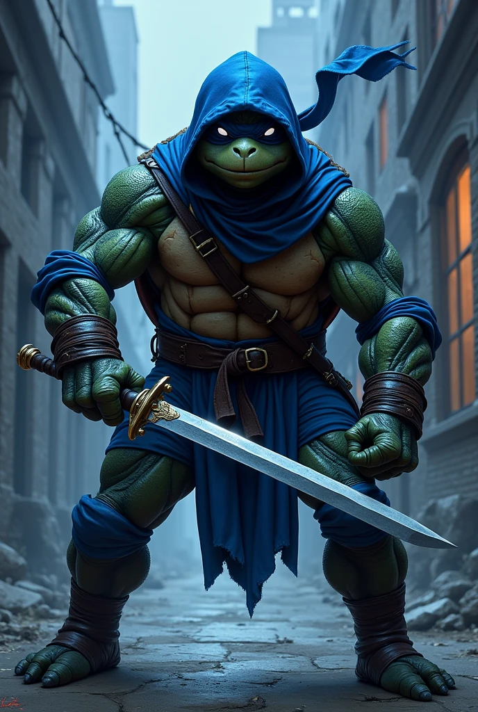 Blue Ninja Turtle with Sword 