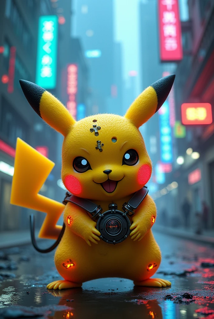 Pokemon: pikachu, Cyberpunk World