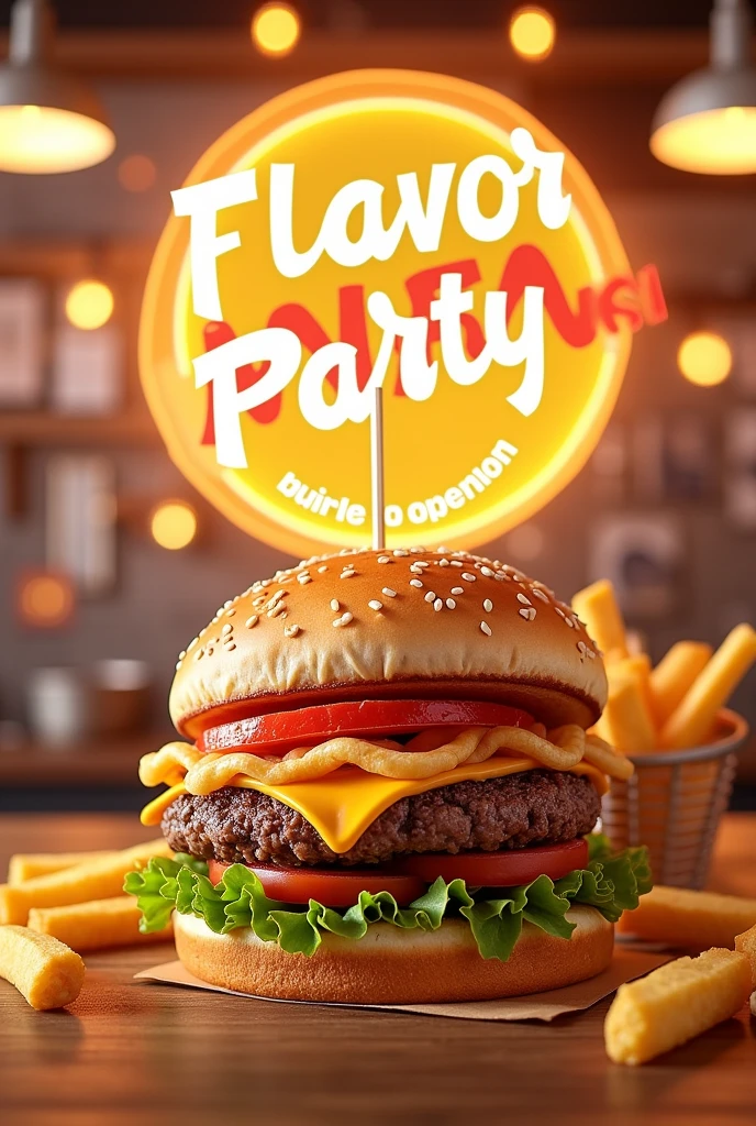 Salsa opens its doors! 🍔🍟

Discover our delicious burgers and fries!

📅 inauguration: [Date]
🕒 Hour: [Hour]
📍 address: [address]

Don&#39;t miss the flavor party!

