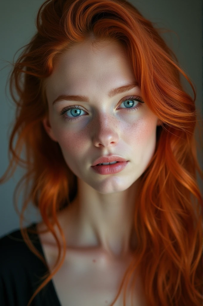  19 year old Russian redhead with blue eyes