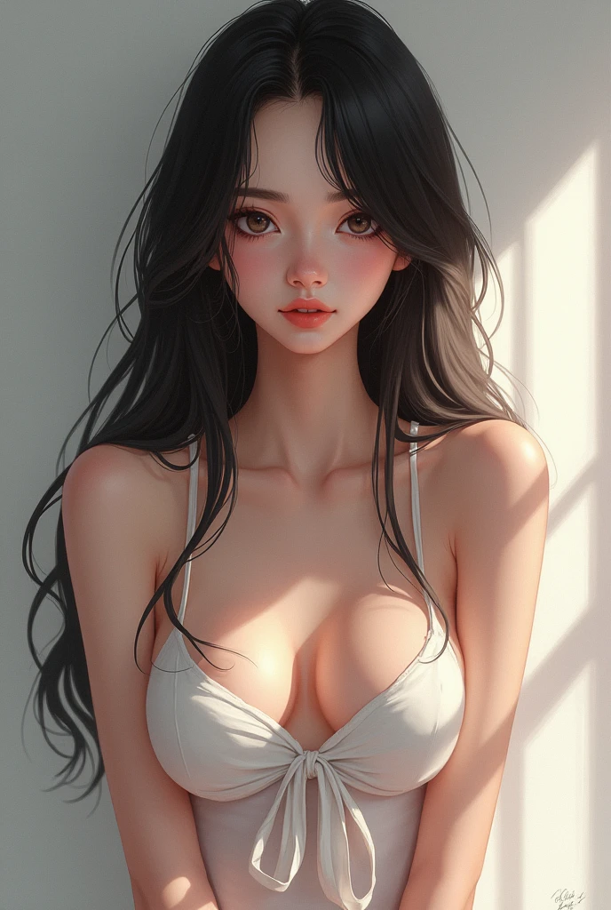Create an anime woman without clothes