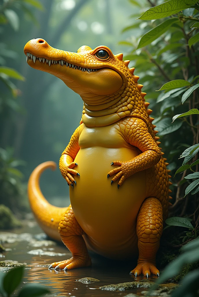 A mango combined with a crocodile