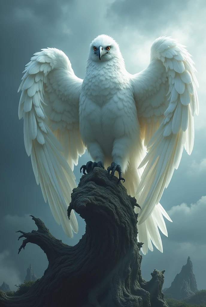 Giant white crow