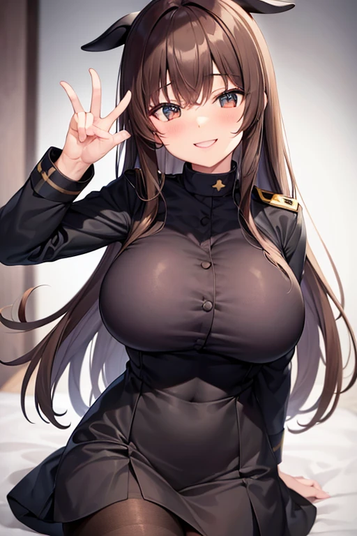 Busty commander is exposing her nipples　My nipples are extremely erect