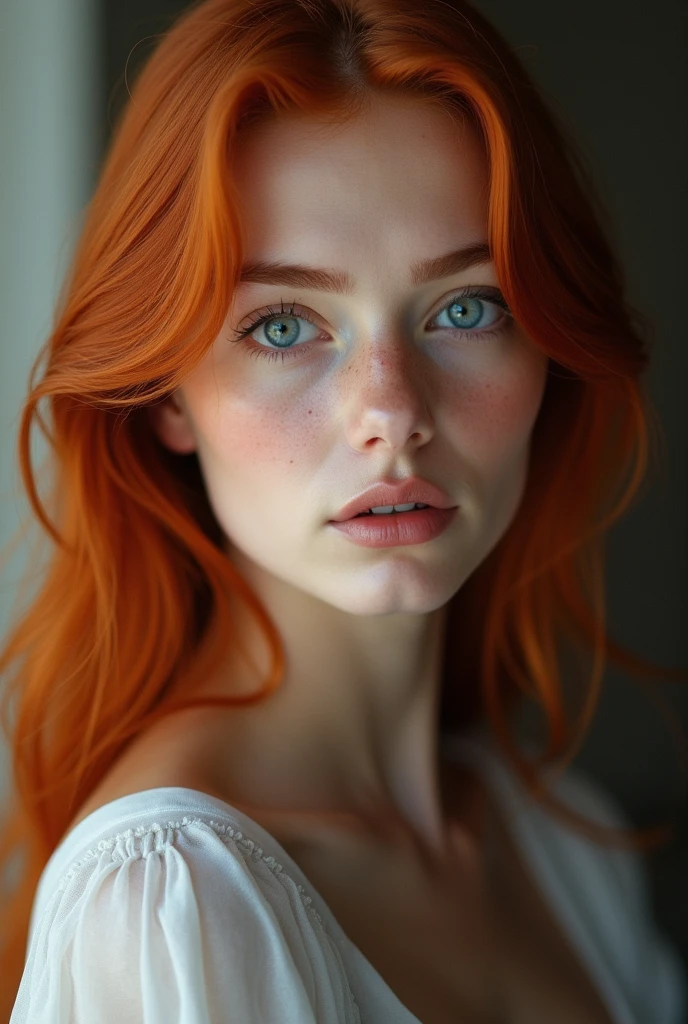  19 year old Russian redhead with blue eyes