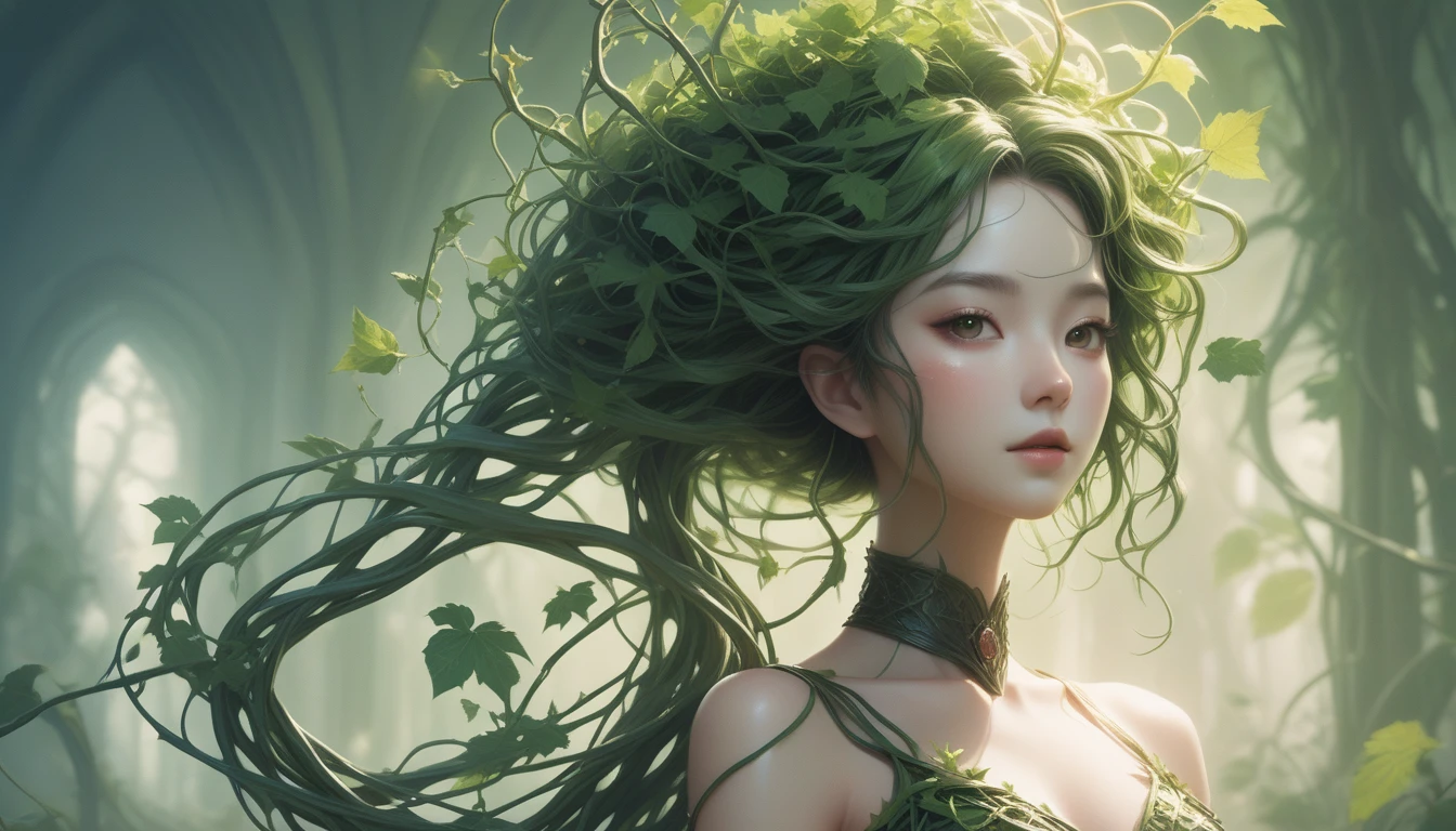 A magical girl whose body is made of vines, Plant Witch,Queen of the Vine,witch of thorns,Girl woven from vines'body,Vines woven into clothing,Crazy vines tangled in a complex web,(Licorice close-up:1.5),The flowers on the opposite bank are fascinating.,Mysterious Manju Saka,Bloody Ghost Flowers blooming at the gate of hell,Guide the soul to the afterlife,Wicked Charm,Frivolous,wonderful,魔女ウォムロイIron flower,Weaving alloy tendrils into a magical girl,魔法少女は頭にIron flowerを乗せている,Heavy Metal Style,Metal Art,flower made of iron,iron leaf,perfect metallic luster,post industrial era metal texture,Crafts made from twisted alloy wire,Gold flower,Iron flower,Silver Flower,Metal tree branch,Crystal Pendant,Emerald Inlay,Carefully made,Perfect craftsmanship,Magic lightning background,Blue Lightning,There are fairies,Dark fantasy art, Dark Flower Shaman, Dark fantasy concept art, Bloodborne concept art, Dark concept art, Bloody Ghost Flower, Diablo digital concept art, dark fantasy art style, Dark flowers, 🌺 computer graphics association, Bloodborne Art, masterpiece,Art Station,Surreal Realism,Plant Witch,Queen of the Vine,witch of thorns,photorealistic Dark concept art, concept film, ruben tan,A painting of a woman weaving vines standing in front of the devil, Goddess of Death, author:hero, 美しいGoddess of Death, A beautiful and elegant demon queen, Dark fantasy art, Portrait of Death, The Detailed Art of the Onmyoji, Persephone as the Goddess of Death, Beautiful Necromancer, an ominous fantasy illustration