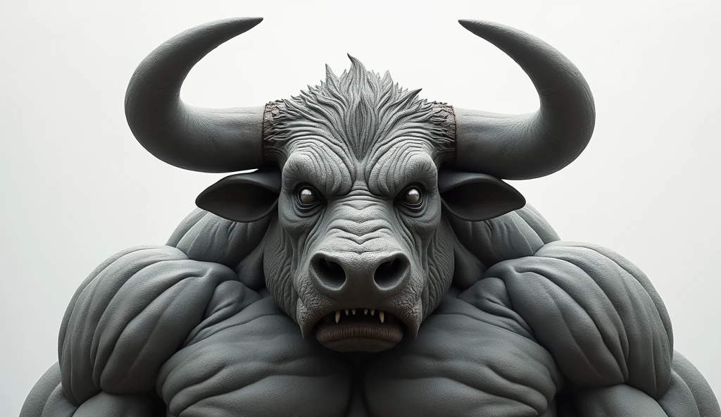 Domineering bull head，Exaggerate a little，再Exaggerate a little，再再Exaggerate a little，It has to be very exaggerated，It has to be very, very exaggerated.，Super exaggerated