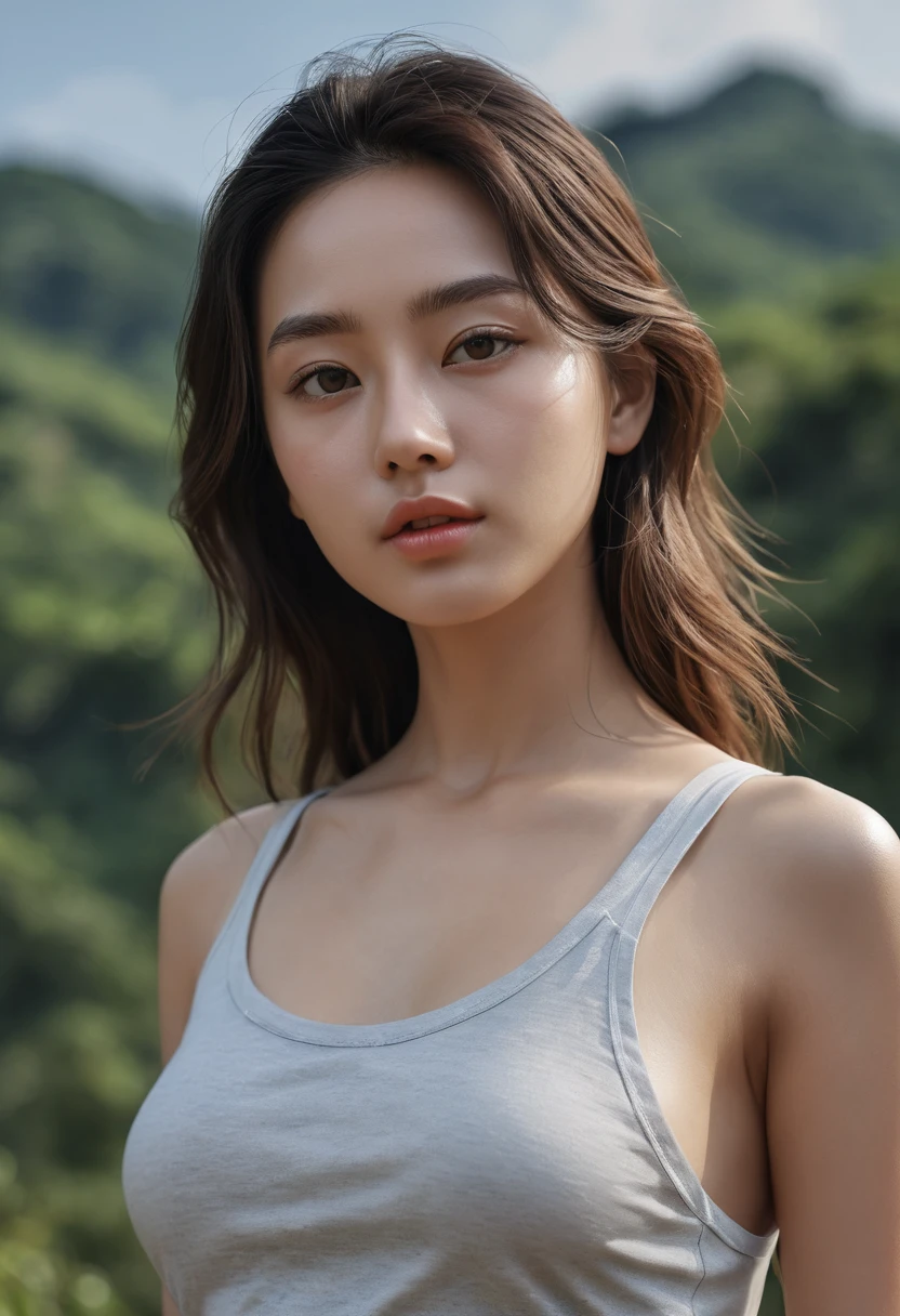 masterpiece, Best Quality,1 girl,Upper part of the body,photorealistic,Foto RAW 8K,Mid-trip style,,  