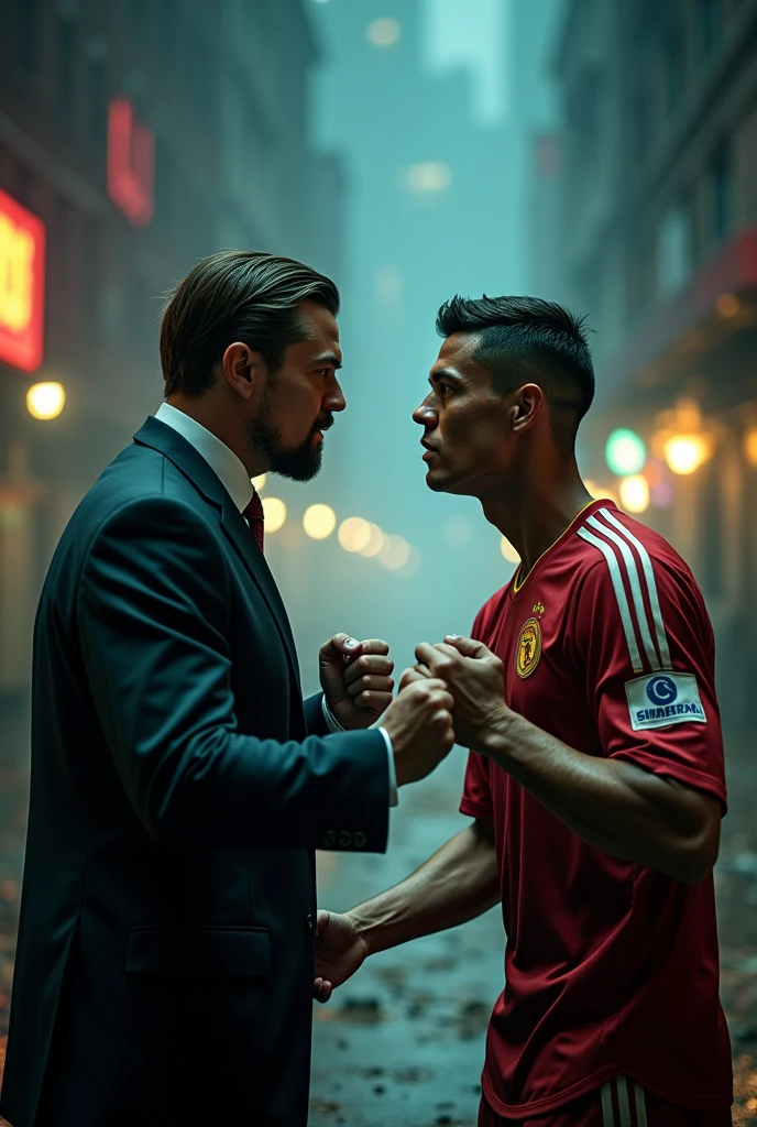 Di Caprio fighting with Ronaldo
