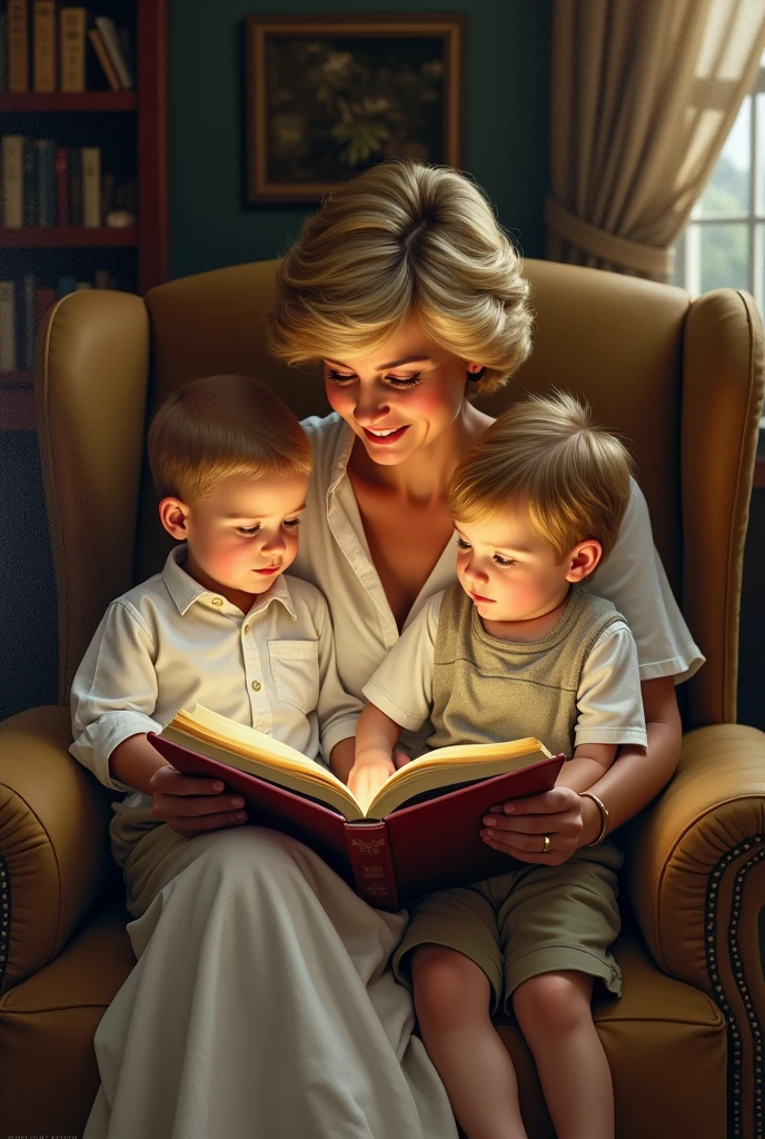 Princess Diana&#39;s treasure is her sons Prince William and Harry, Even though I was very busy, I found time to read books to them. 