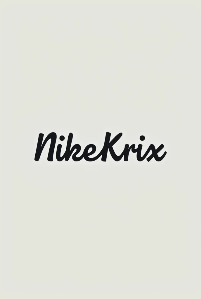 create a logo with the name NIKEKRIX , that only has the name and no image