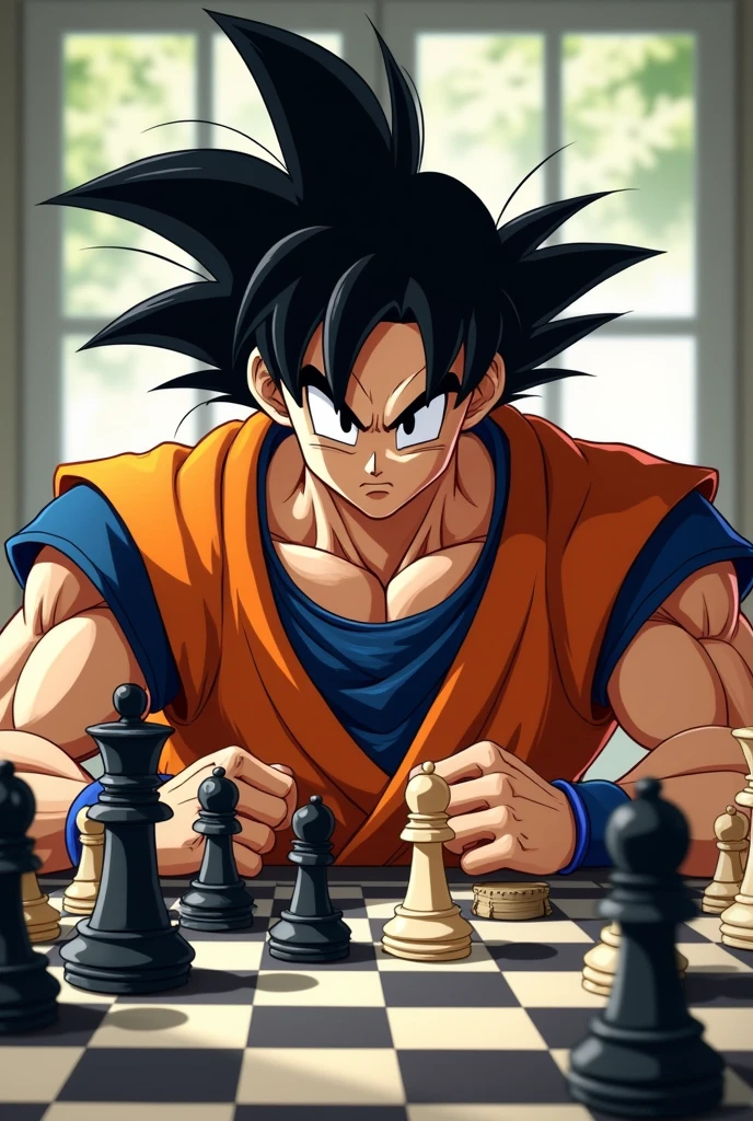 Goku jugando ajedrez ♟️