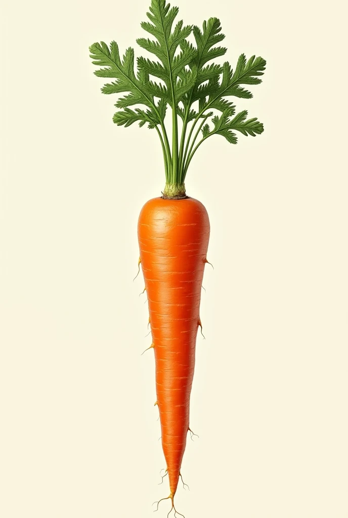 image of a carrot detailing its morphology
