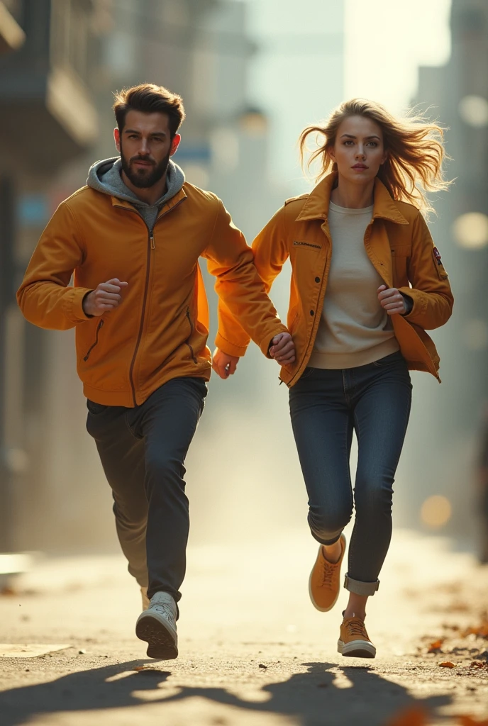 a couple are running
