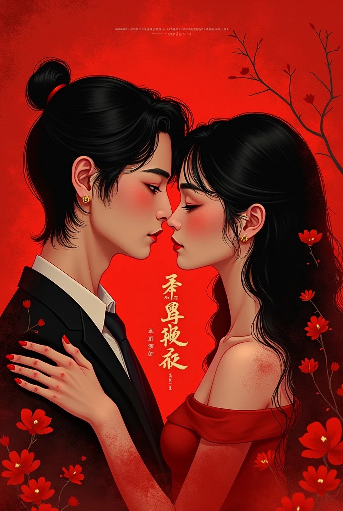 Create a Book cover for my book called "married with my ex-boyfriend's older brother"
I want a red cover with the tittle written in Chinese