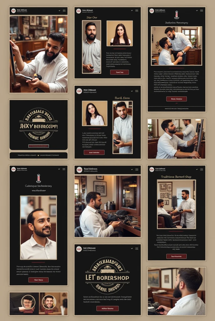 A template for setting up a barbershop&#39;s social media 