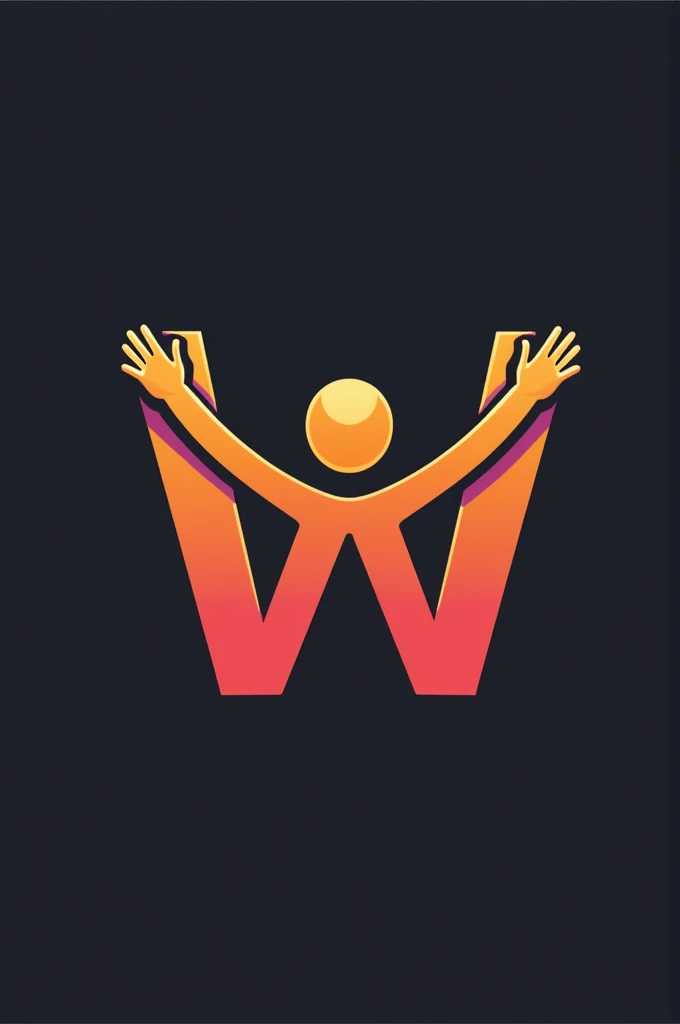 make a design like a company logo for the word wee go!! With a person with open arms instead of the letter W
