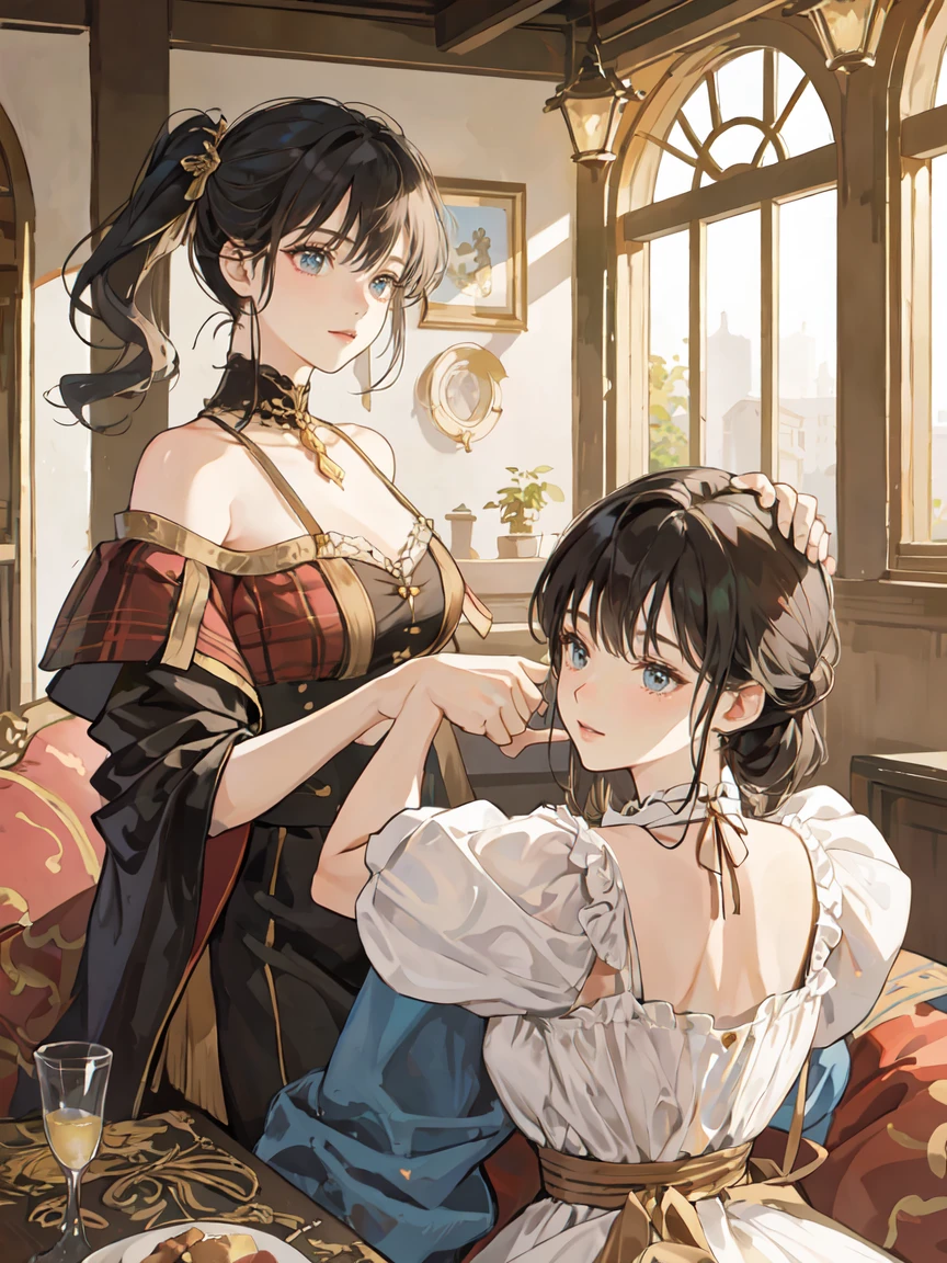 Bewitching dresses Aristocratic woman in her 30s No hat Brown Hair