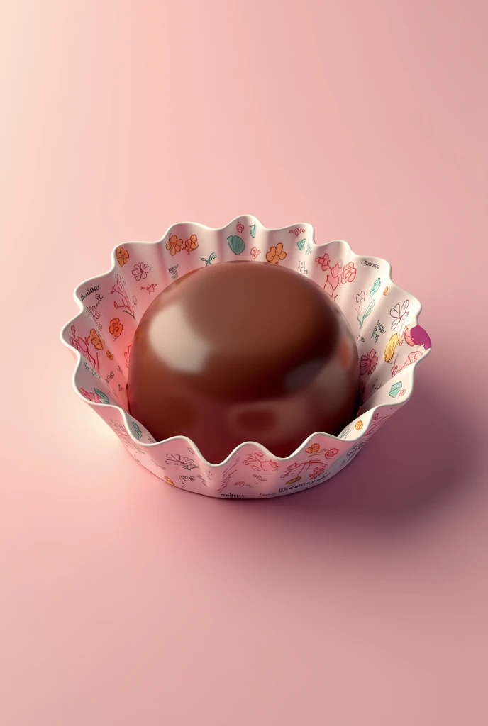 A BROWN-COLORED CANDY WITH A PASTEL-COLORED WRAPPER WITH DESIGNS THAT SAY THE BRAND CALLED FREZHIDELI