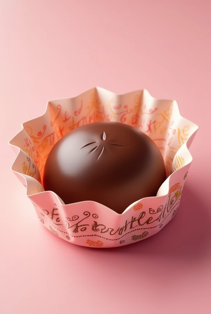 A BROWN-COLORED CANDY WITH A PASTEL-COLORED WRAPPER WITH DESIGNS THAT SAY THE BRAND CALLED FREZHIDELI