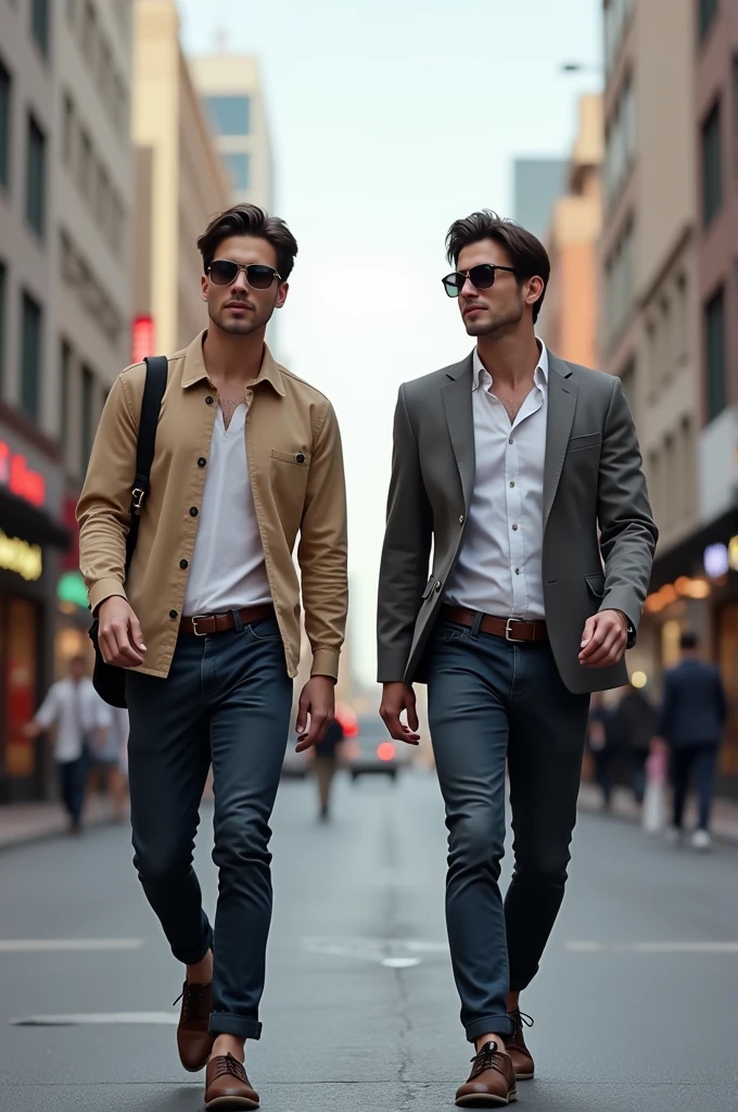 Two same Chico in street 
