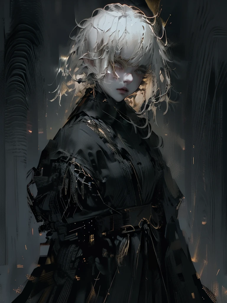 Runic Background、Wearing a black robe、Mage's Clothing、golden hair color、look at the viewer、masterpiece、cute woman、Wearing elegant school clothes