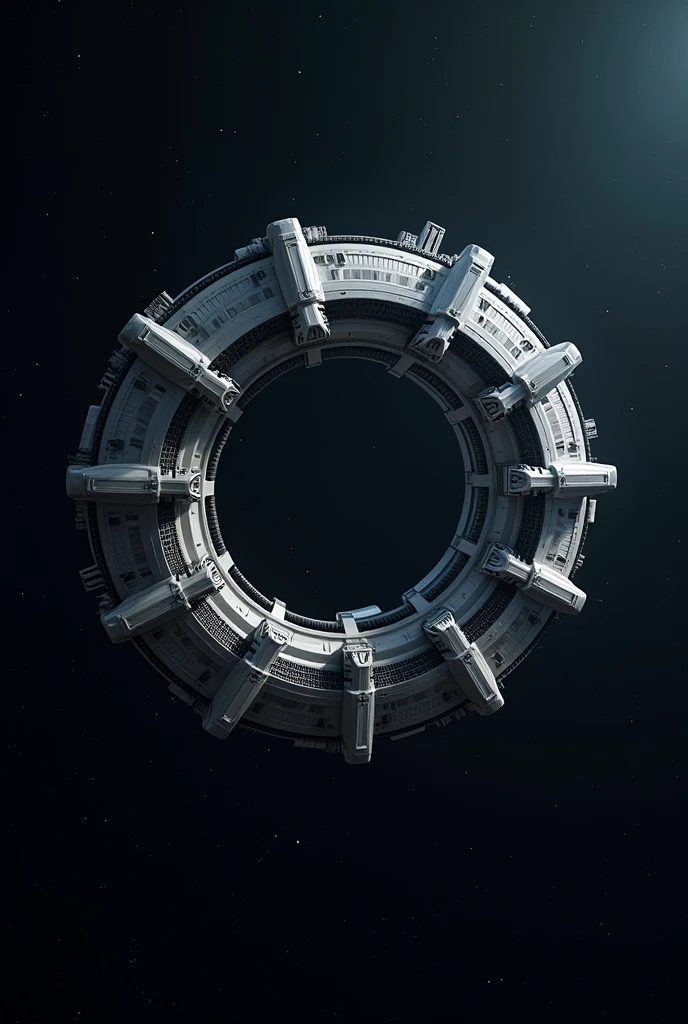 From outer space of earth we make AI satellite ring structure