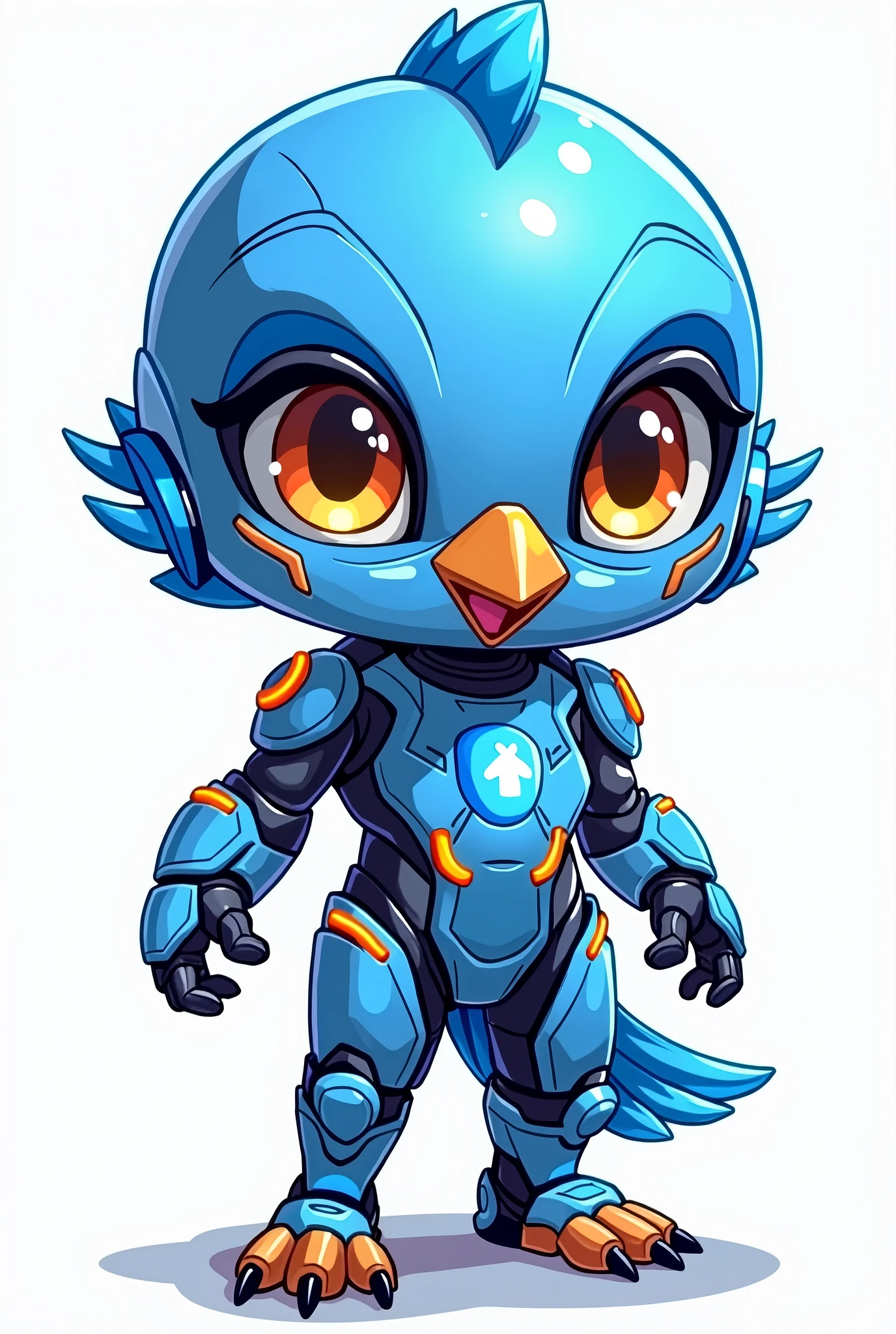 a cartoon character of a blue bird, app design, cyber suit, based on 's drawing, dd, transparent background, cryptocurrency, advanced digital chibi art, an eagle, plush mascot, sparky, humanoid form, artist interpretation, computer drawing, test screen, cryptopunk, toddl, the argo, adorable design, without background, cardboard cutout, locklegion