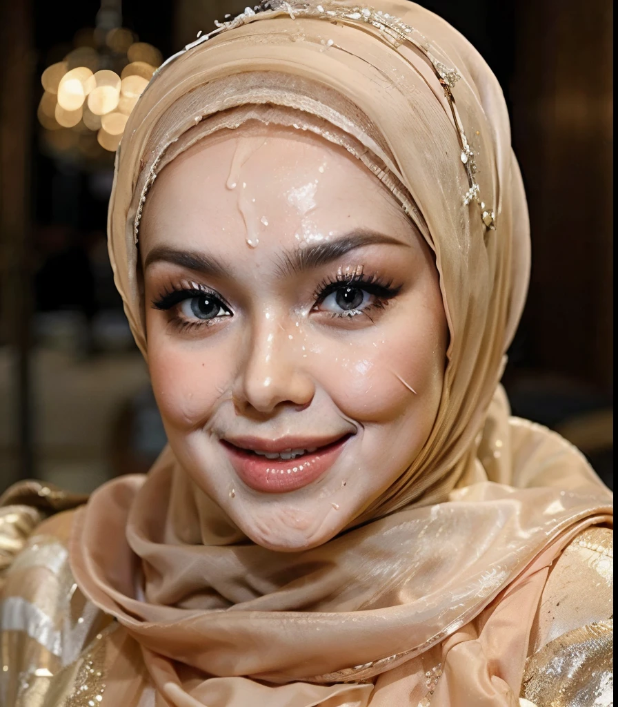 masterpiece,(solo:1.1), perfect face, (bright lighting:1.2), ((mature female)), 30yo hijab female, 1girl, solo, facial, cum,
