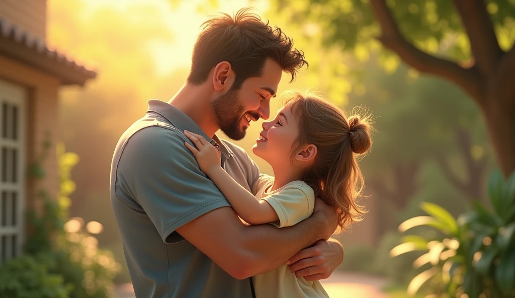 Father with daughter