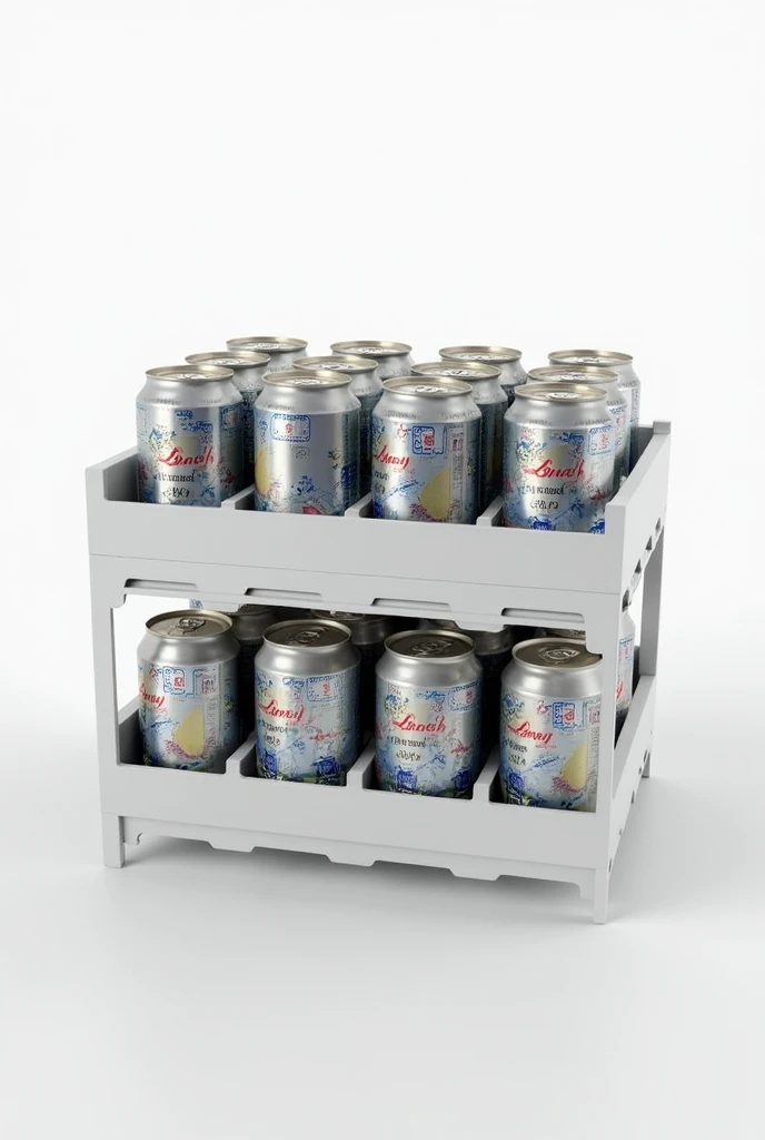 Tray for 24 cans distributed on 2 levels with heat shrinkable plastic