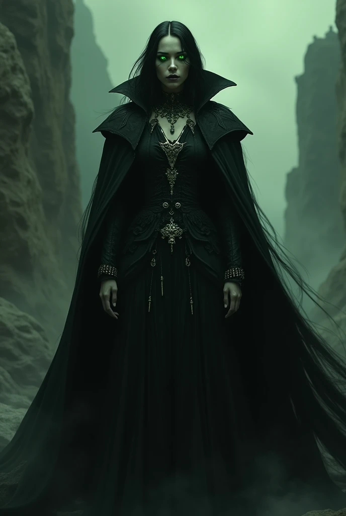 Big ass goth with green eyes