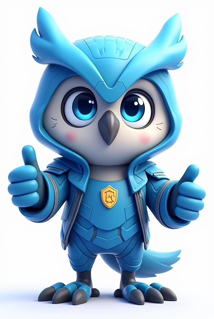 a cartoon character of a blue owl, app design, cyber suit, based on child's drawing, dd, transparent background, cryptocurrency, advanced digital chibi art, an eagle, plush mascot, sparky, humanoid form, artist interpretation, computer drawing, test screen, cryptopunk, toddler, the argo, adorable design, without background, cardboard cutout, locklegion, thumbs up