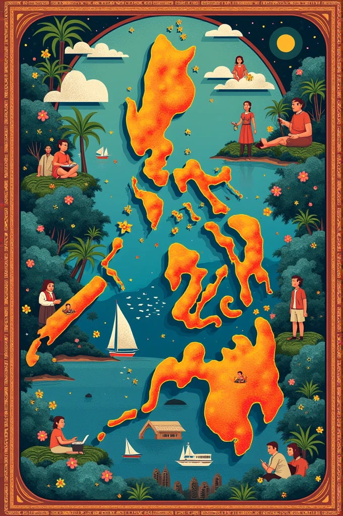 Philippines language, history poster