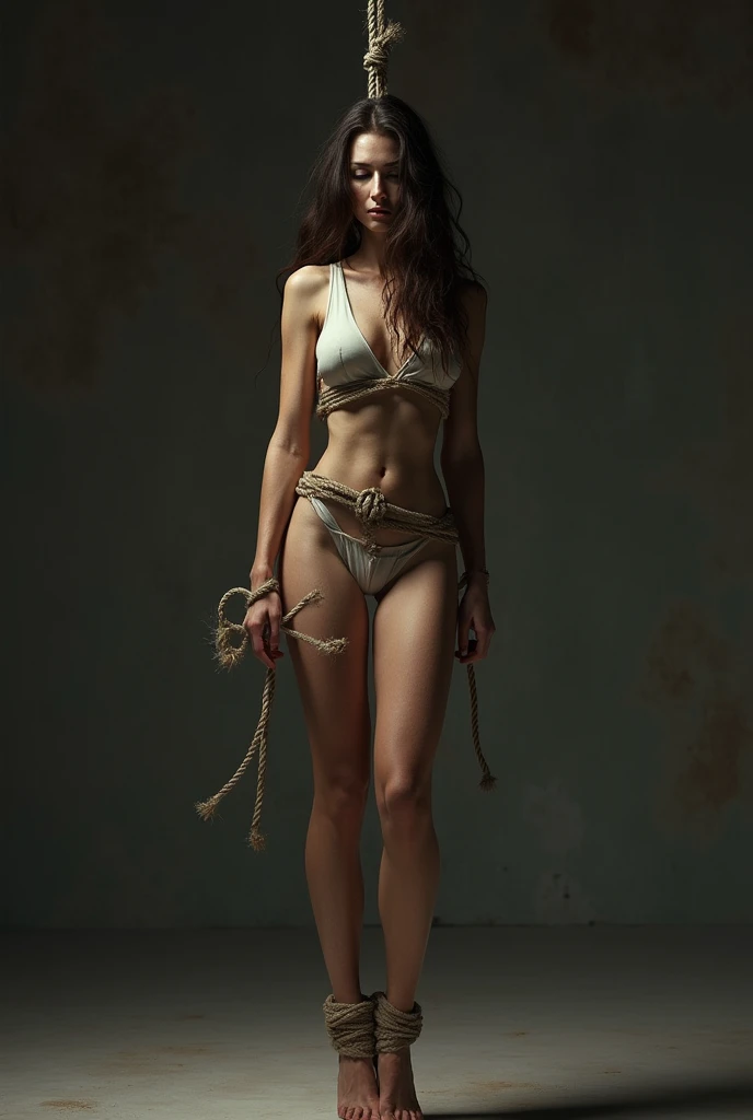 A white girl tied yo with no oportunity to move. She is wearing no clothes and the only thing are ropes. She is no sitting nowhere. And the most importante thing she is showing her tied up toes
She is in bdsm, tied up with no chance to move. 
She is showing her tied up toes
She is showing her tied up toes
She is showing her tied up toes
She cant move and she is suspended in the air with the ropes that dont allow her to move
She is showing her tied up toes