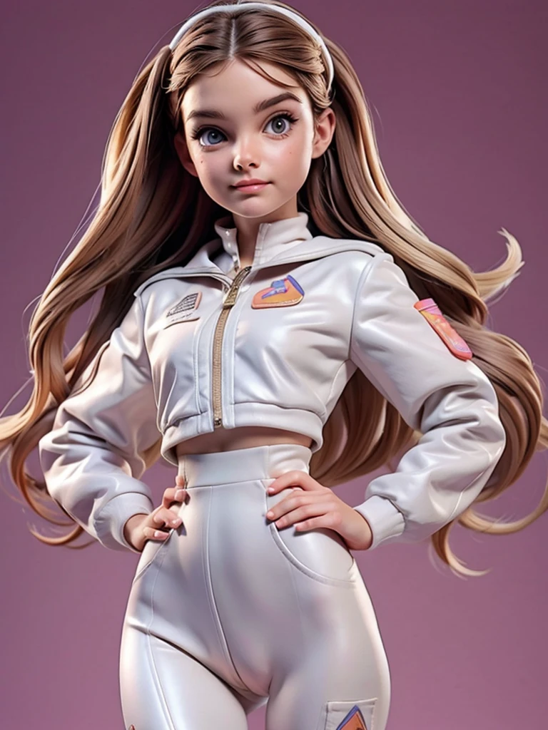 Skinny tiny Brooke Shields dressed up as cameltoe space cadet