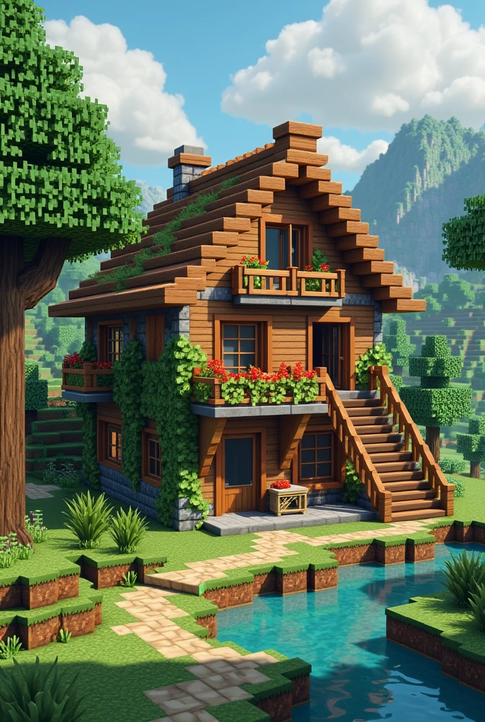 design myself a small minecraft villa