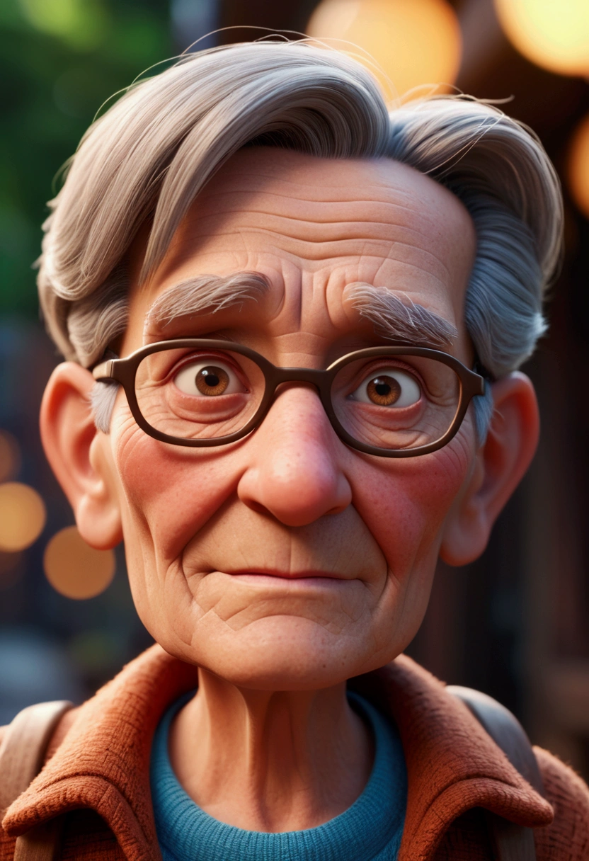 two old square, animated old people, stylized characters, animation style rendering, 3D stylized, Representation of Arnold Maya, Stylized 3D rendering, cartoon rendering screenshot, 3D character, 3D character, Stylized 3D rendering, 3d character rendering, cartoon character, Close-up character, Character pose, (pixar style) (master part:1.2) (bokeh) (Best Quality) (detailed skin) (detailed texture) (8k) (clay) (cinematic lighting) (sharp focus