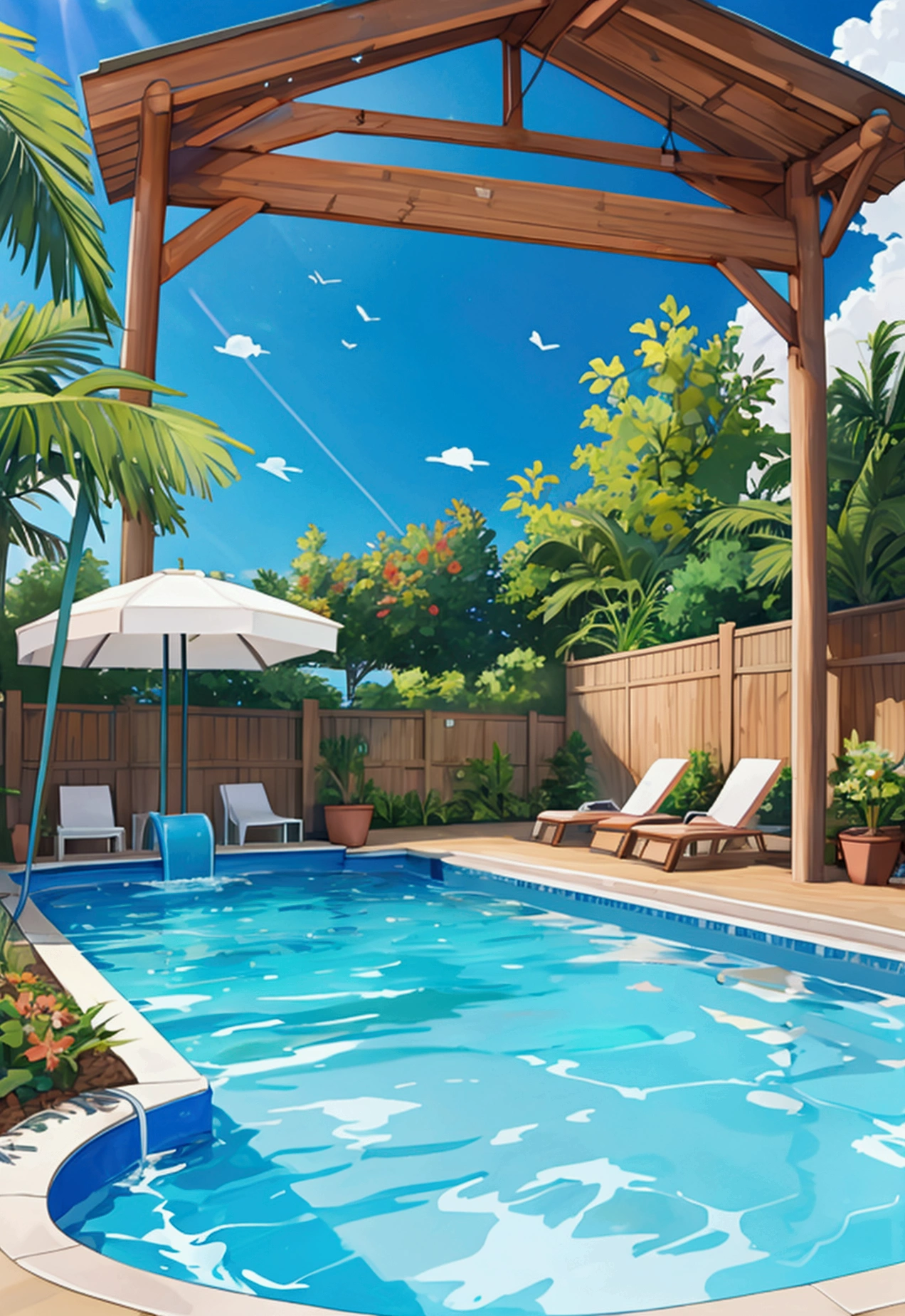 background,Pool,Waterslide