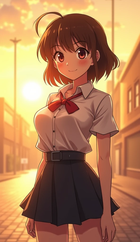 anime girl, biggest breasts in the world, breasts bursting out of shirt, breasts squish