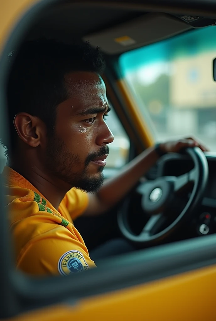 Flamengo taxi driver Walace crying