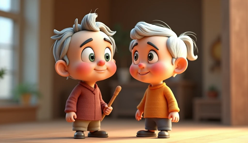 two old  square, animated old people, stylized characters, animation style rendering, 3D stylized, Representation of Arnold Maya, Stylized 3D rendering, cartoon rendering screenshot, 3D character, 3D character, Stylized 3D rendering, 3d character rendering, cartoon character, Close-up character, Character pose, (pixar style) (master part:1.2) (bokeh) (Best Quality) (detailed skin) (detailed texture) (8k) (clay) (cinematic lighting) (sharp focus