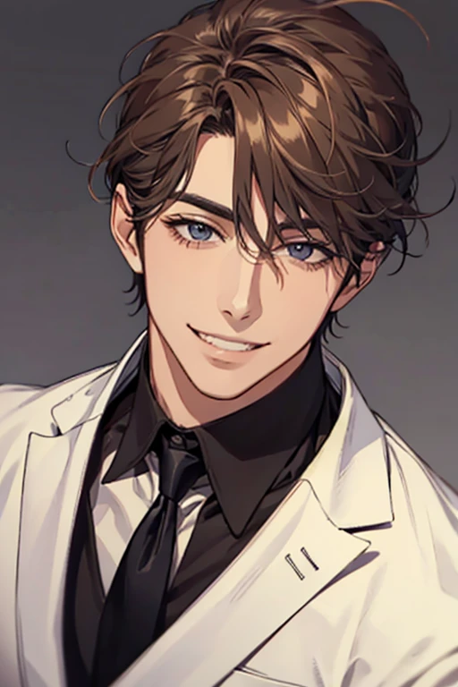 Handsome guy smile model Unkempt head