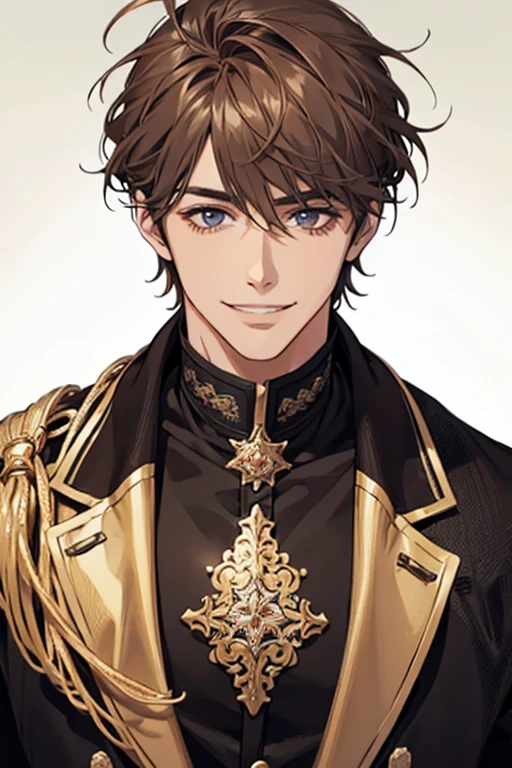 Handsome guy smile model Unkempt head