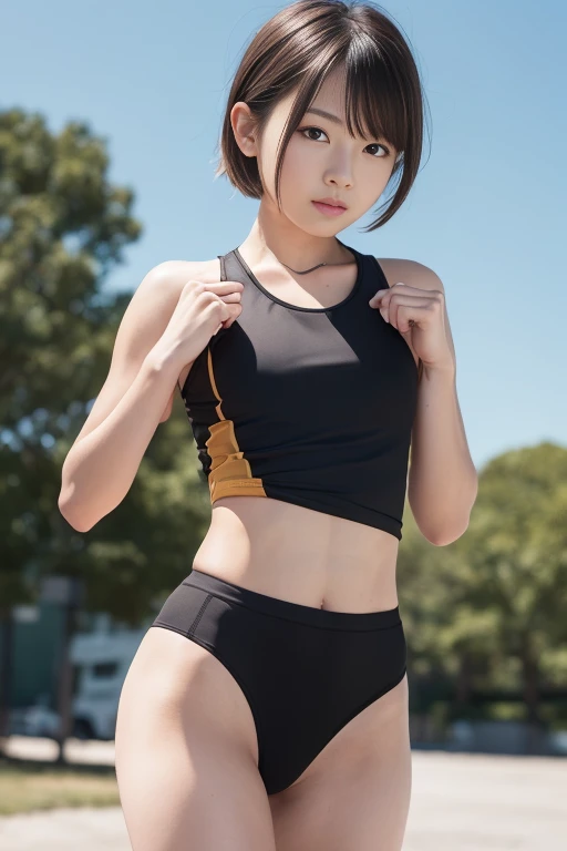 Cross-dressing shota, erotic image, one cross-dressing shota boy, solo, one person tight underwear, man wearing women's micro bikini, female body line, topless, sow