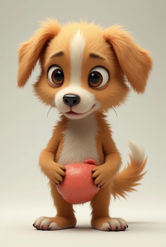 Dog with his humanoid dog with hemorrhoid
