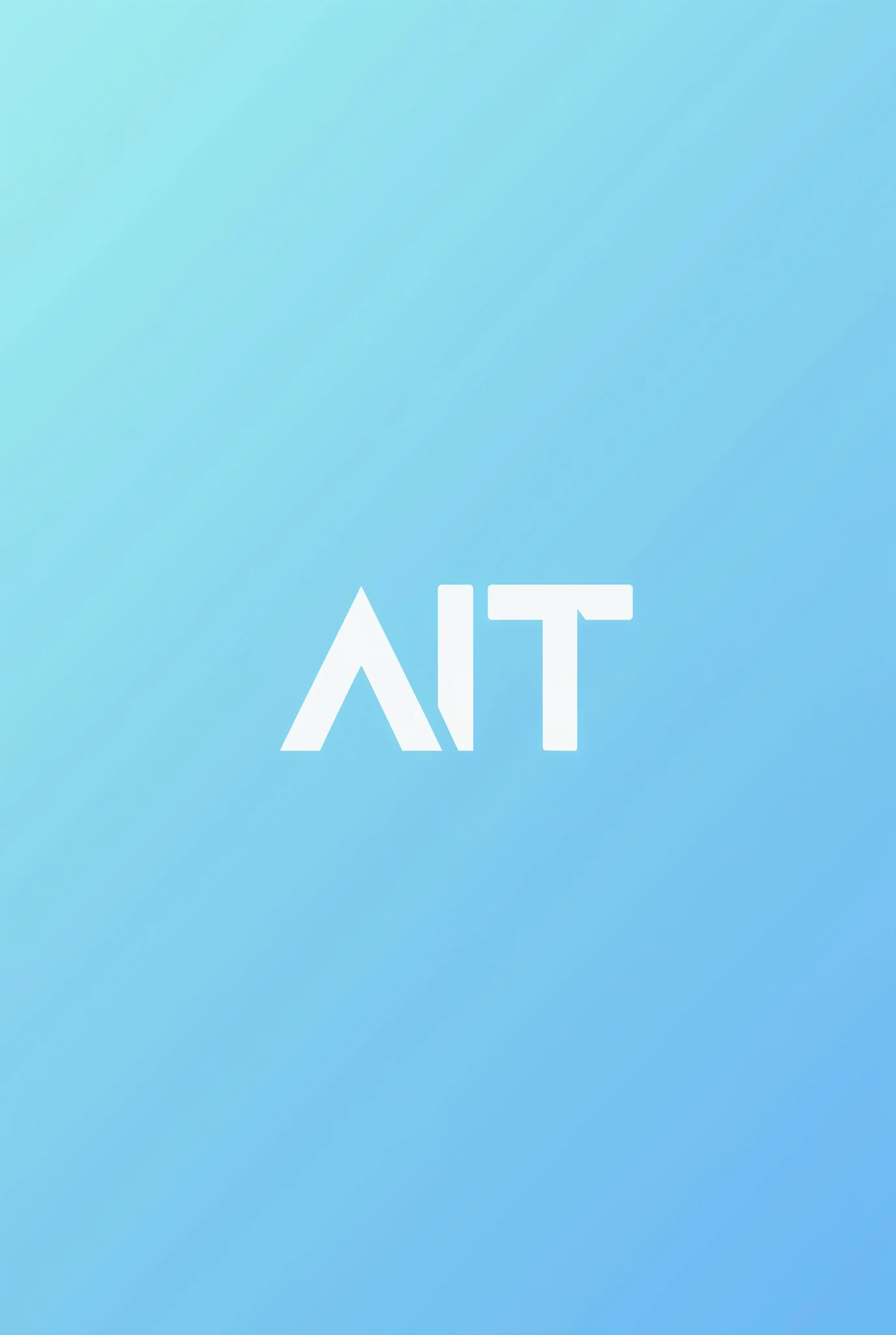 We are a technology company called AiT,Now we need a company logo to be placed at the head of the company website.,Please use sky blue as the main color,Help me design a minimalist logo